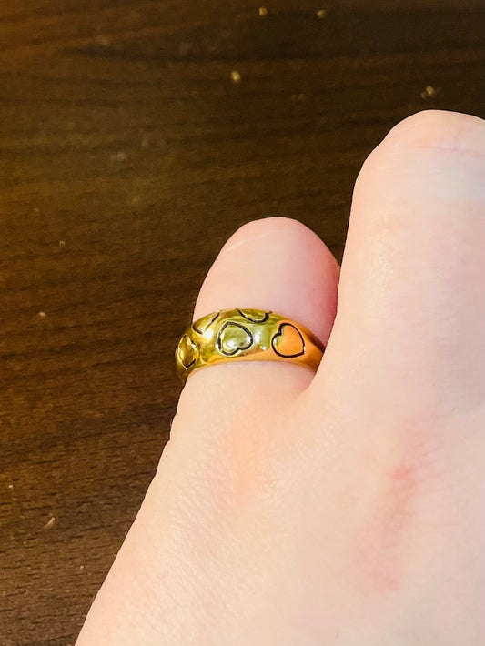 Bague en or jaune 18 carats - Un cœur d'or