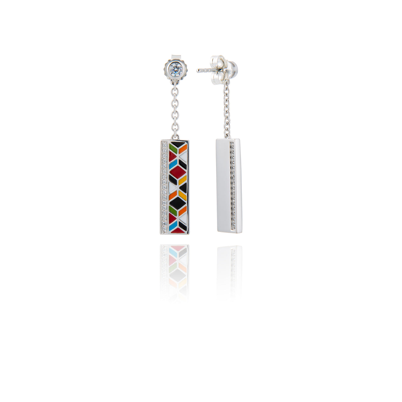 BOUCLES D'OREILLES PENDANTES ARGENT SIENA