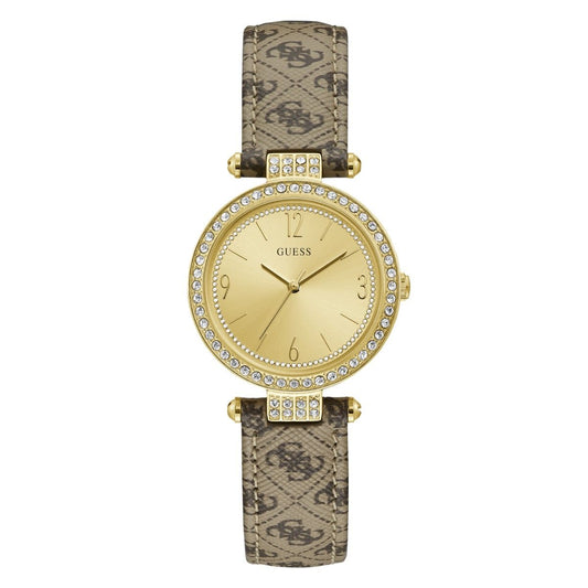 Montre Femme GUESS TERRACE en Cuir Marron